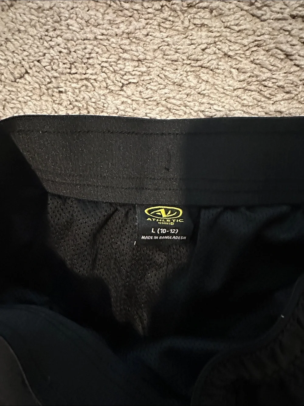 Athletic Works Black Nylon Jogger Track Pants